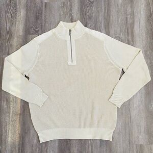 Tommy Bahama Off-White Half-Zip Sweater